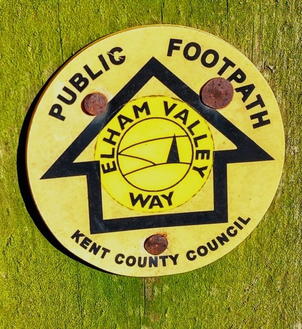 Elham Valley Way waymarker